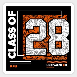 Class of 2028 Urban Streetwear // Graduation Class of '28 Orange Sticker